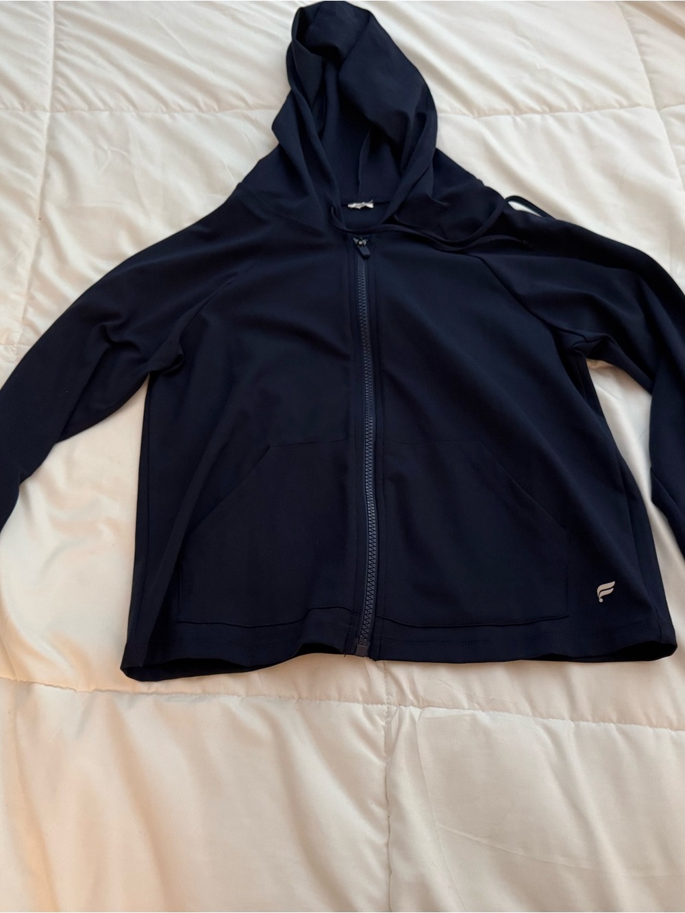 Fabletics Navy Blue Zip-Up Hoodie